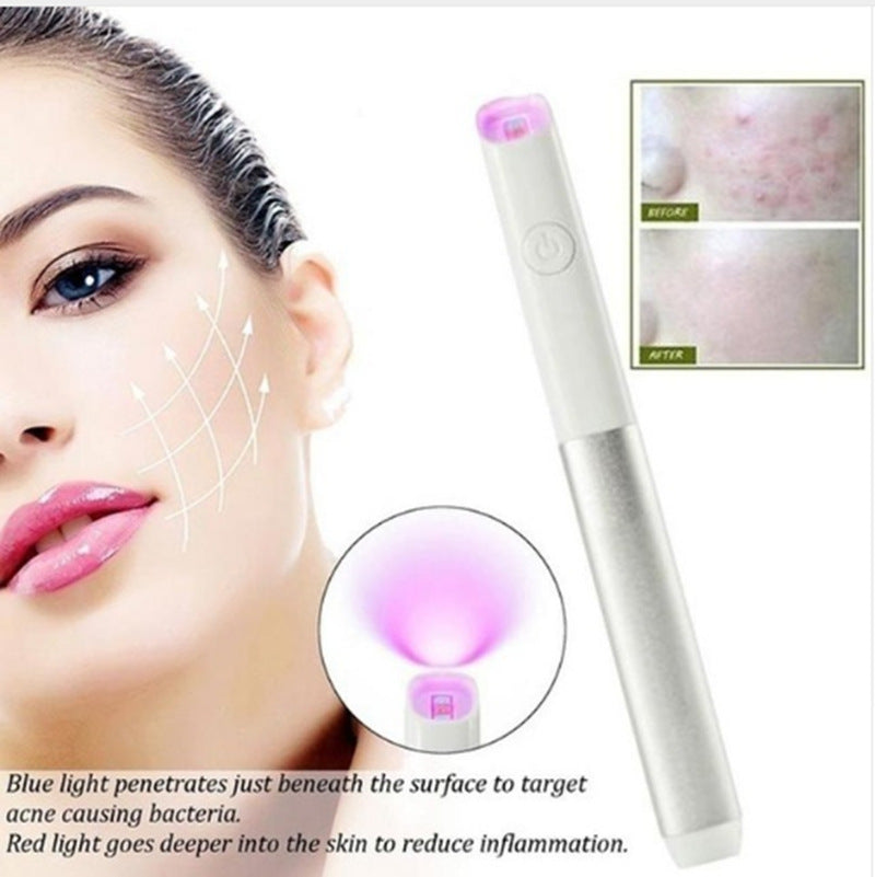 LED Red Blue Light Acne Treatment Pen